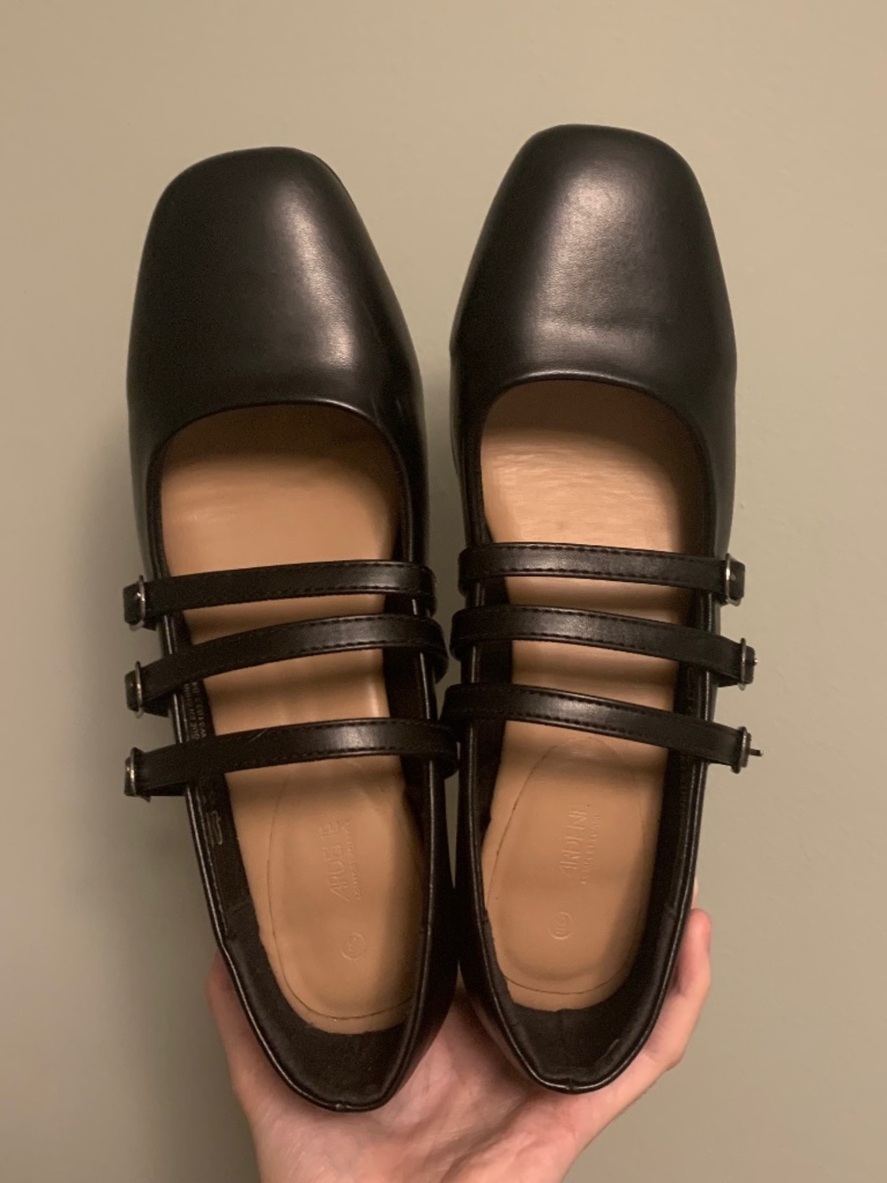 Black Mary Jane Vegan Leather Flats Grunge Fashion Goth Fashion Size 9